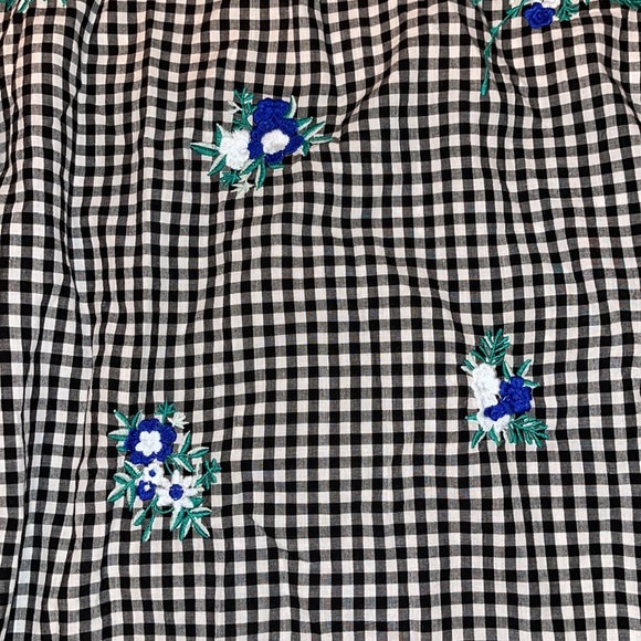 Charter Club Gingham Floral Embroidered Blouse NWT - Picture 7 of 15